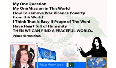 PRINCE HAROON KHAN - FOUNDER AND PRESIDENT OF WSPF - WORLD STUDENT PEACE FEDERATION